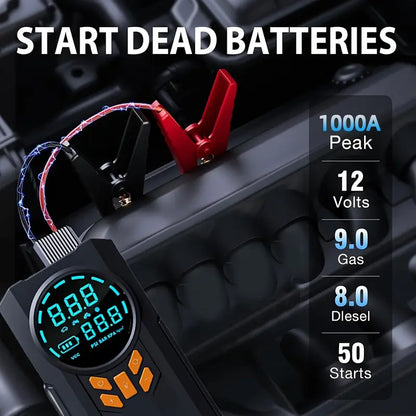 Car Starter with Air Pump ,USB Powered, Portable Car Battery Charger