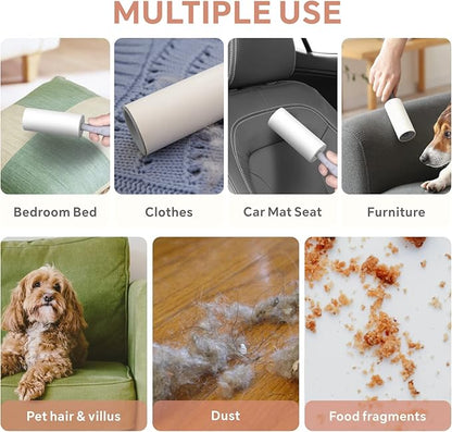 Lint Roller Remover Kit - 360 Sheets, Reusable with 6 Rollers & 2 Handles