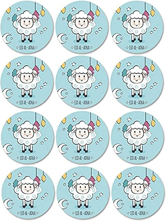 96PCS Eid Al Adha Sheep Design Stickers Party Decorations Islamic Muslim Party Supplies