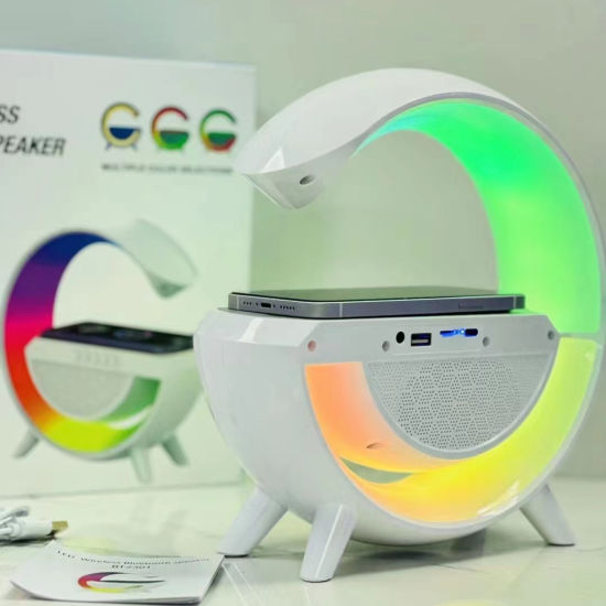 BT2301 LED Wireless Charger Speaker | In-Ear, SD Card Compatible, 32kHz Sampling - Bazaar Bay